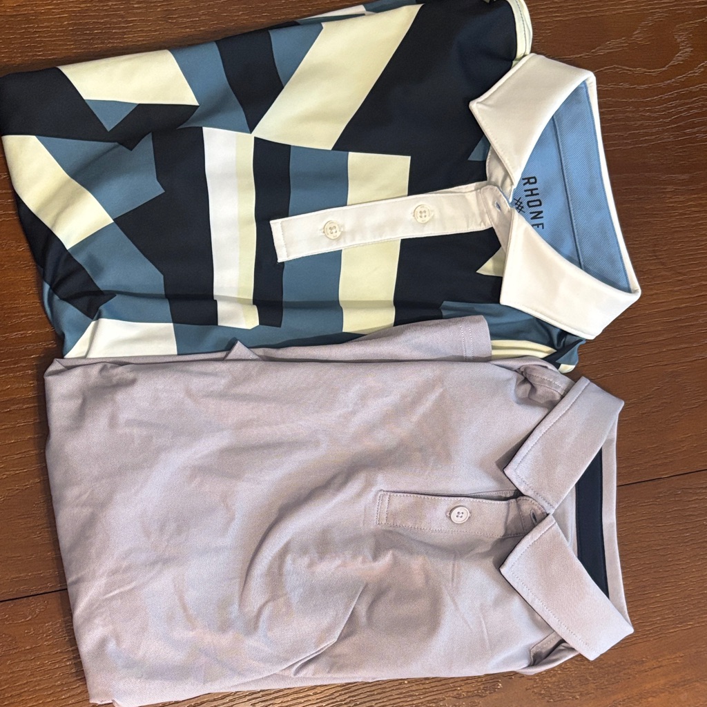Rhone Navy Geometric & Lavender Polo Duo
